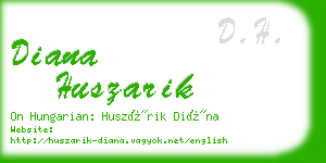 diana huszarik business card